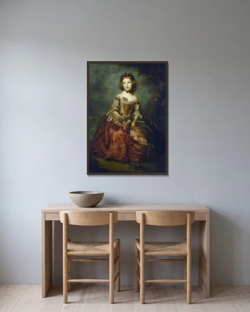 Lady Elizabeth Hamilton av Sir Joshua Reynolds inramad på en vägg
