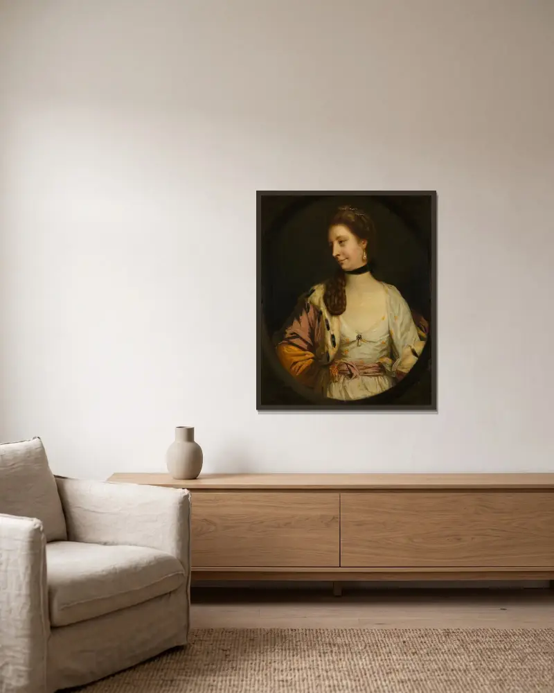 Lady Sondes av Sir Joshua Reynolds inramad på en vägg