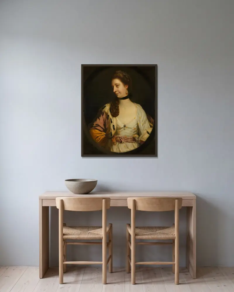 Lady Sondes av Sir Joshua Reynolds inramad på en vägg