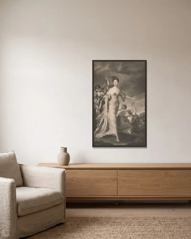 L’Allegro von Sir Joshua Reynolds gerahmt an einer Wand