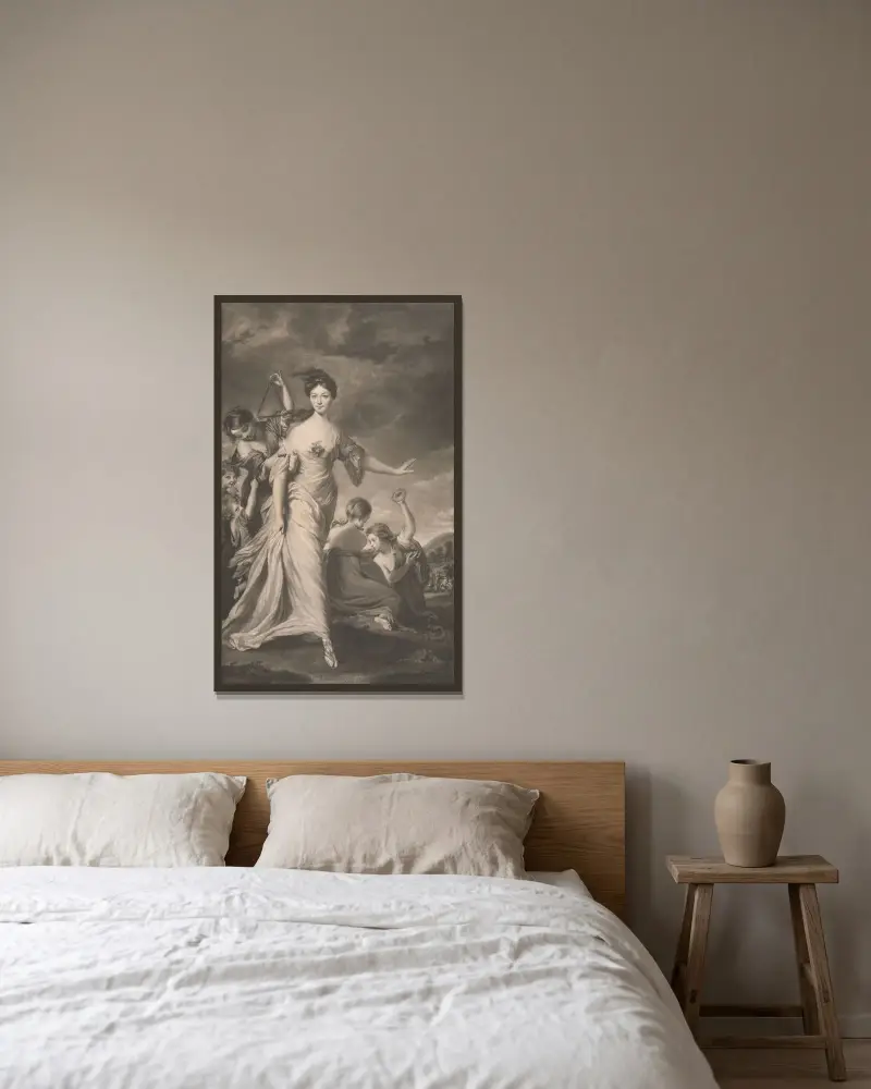 L’Allegro von Sir Joshua Reynolds gerahmt an einer Wand