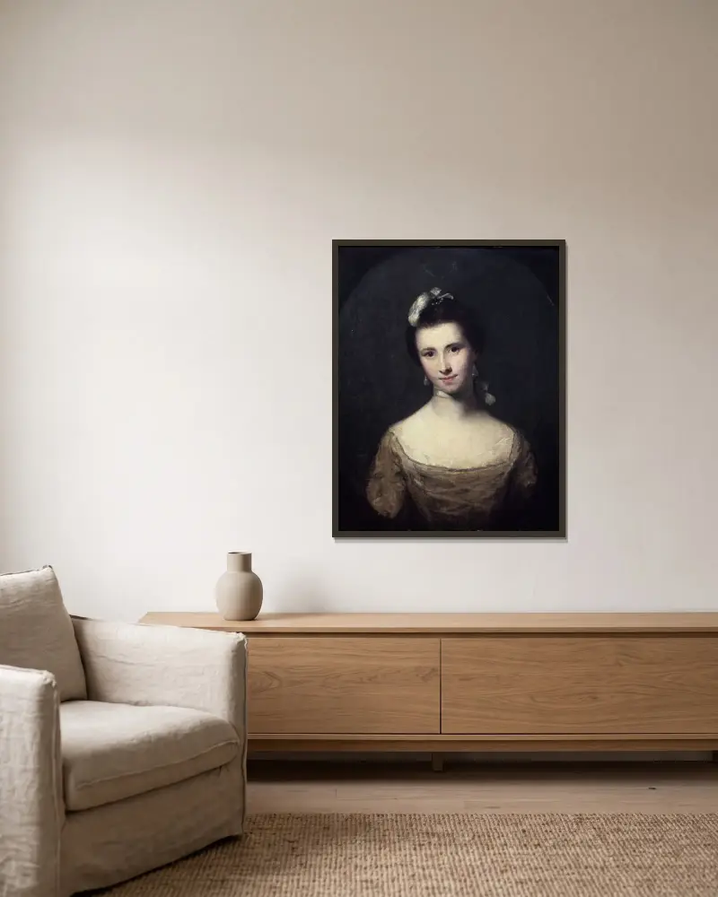 Miss Morris av Sir Joshua Reynolds inramad på en vägg