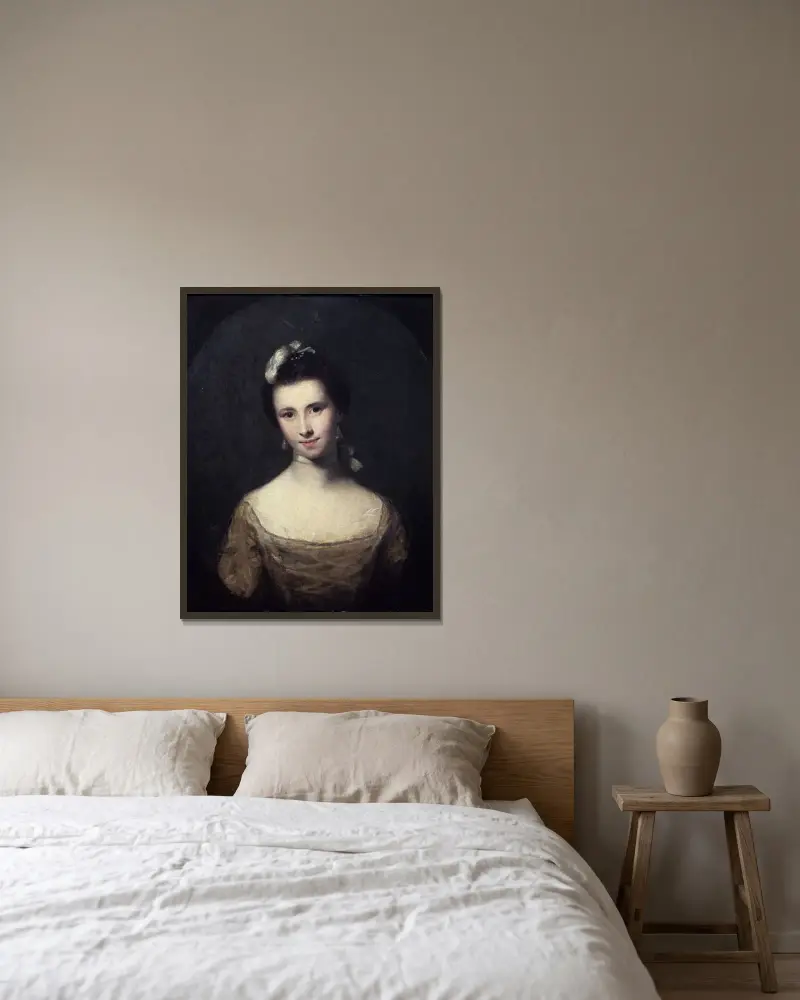 Miss Morris av Sir Joshua Reynolds inramad på en vägg