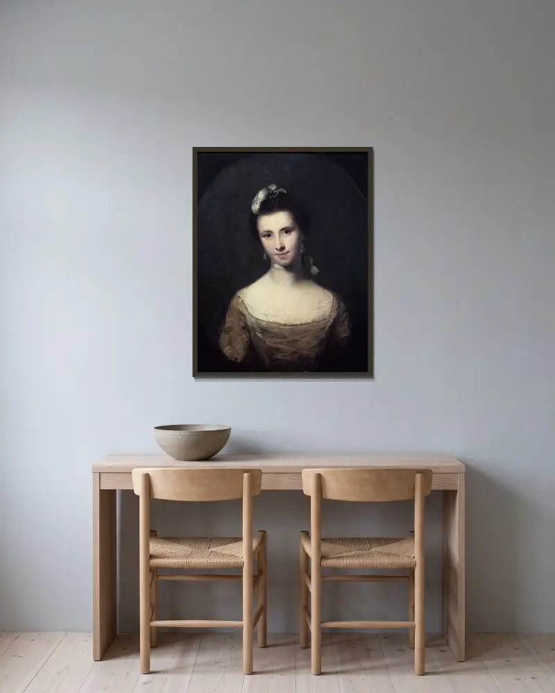 Miss Morris av Sir Joshua Reynolds inramad på en vägg