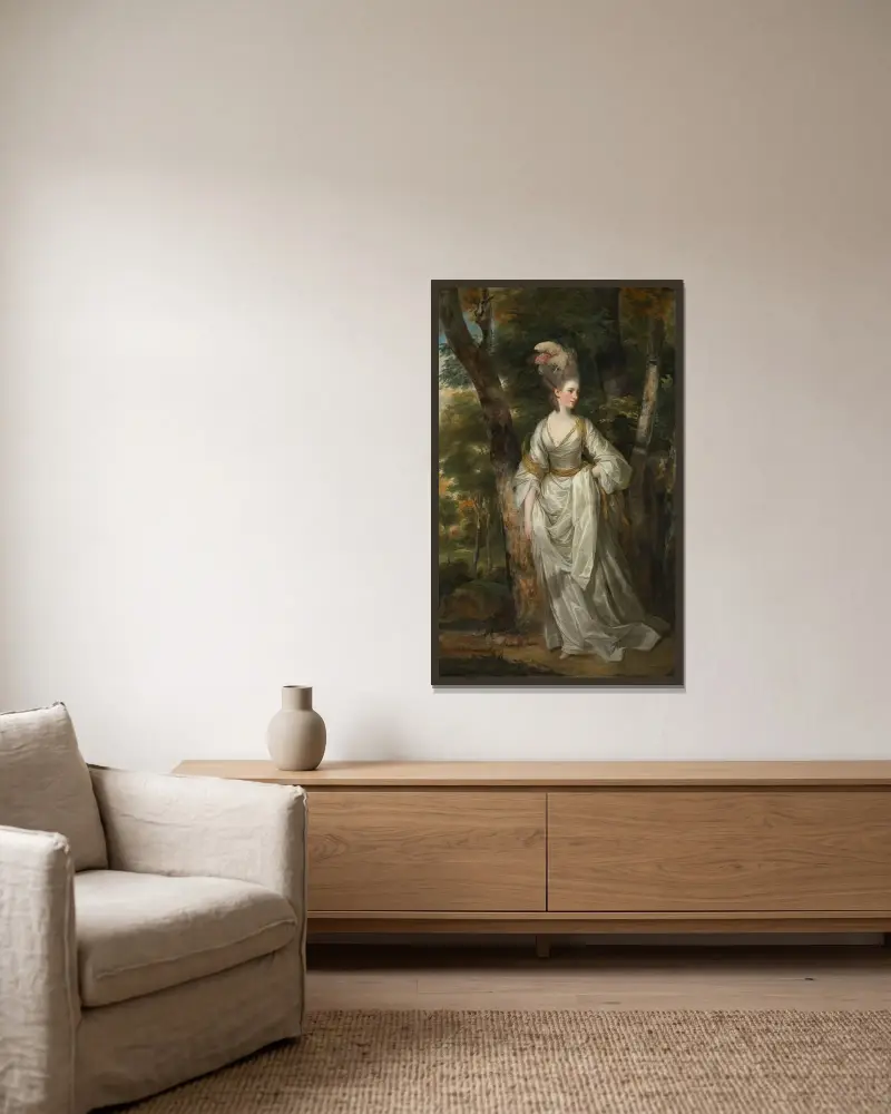 Mrs Elizabeth Carnac av Sir Joshua Reynolds inramad på en vägg