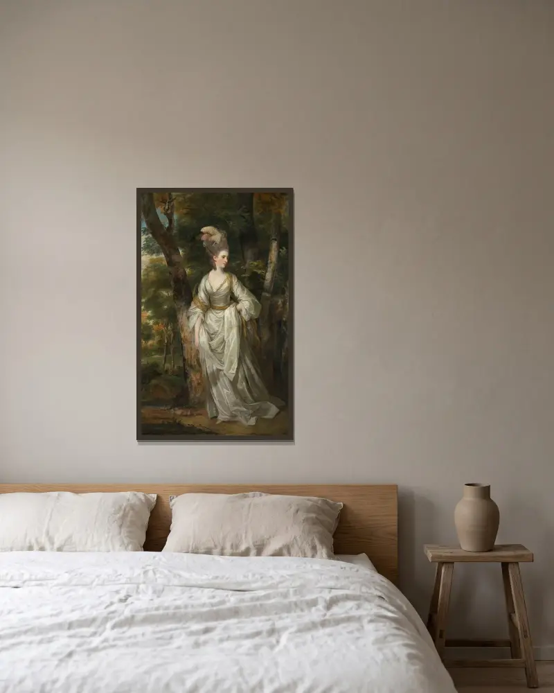 Mrs Elizabeth Carnac av Sir Joshua Reynolds inramad på en vägg