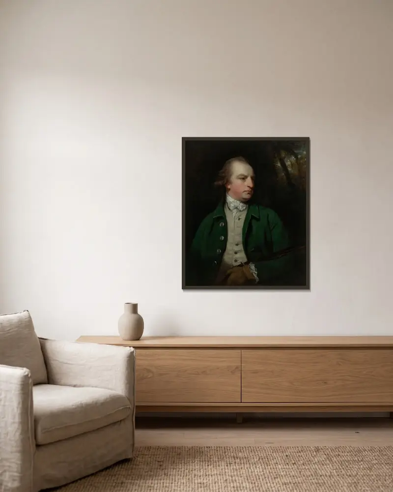 Porträtt av Aubrey Beauclerk, 5:e hertig av St. Albans av Sir Joshua Reynolds inramad på en vägg