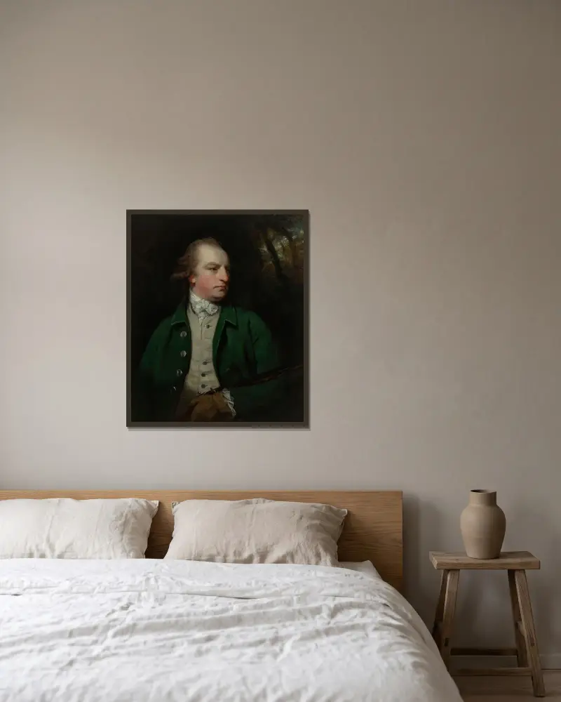 Porträtt av Aubrey Beauclerk, 5:e hertig av St. Albans av Sir Joshua Reynolds inramad på en vägg