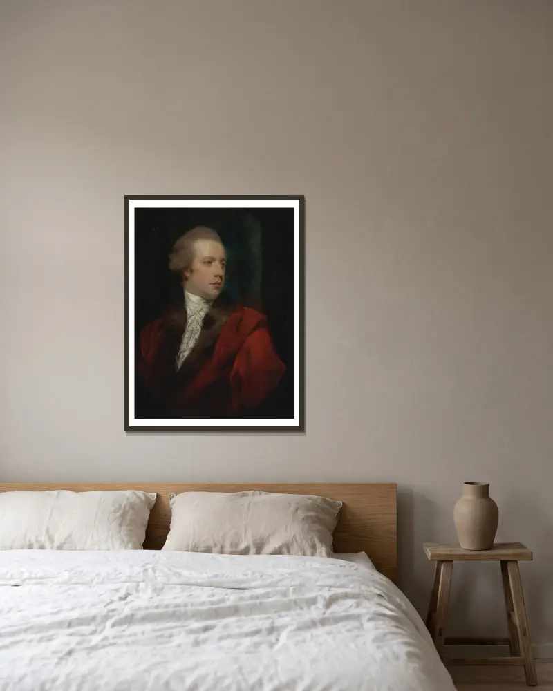 Portrait Of James Coutts, Esquire av Sir Joshua Reynolds inramad på en vägg