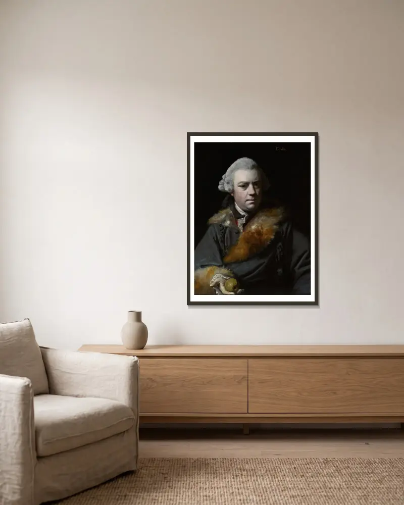 Porträt von Thomas Bowlby von Sir Joshua Reynolds gerahmt an einer Wand