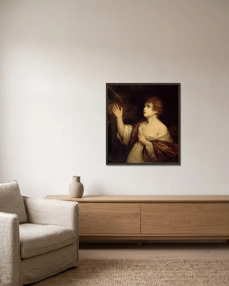 Samuels kallelse av Sir Joshua Reynolds inramad på en vägg