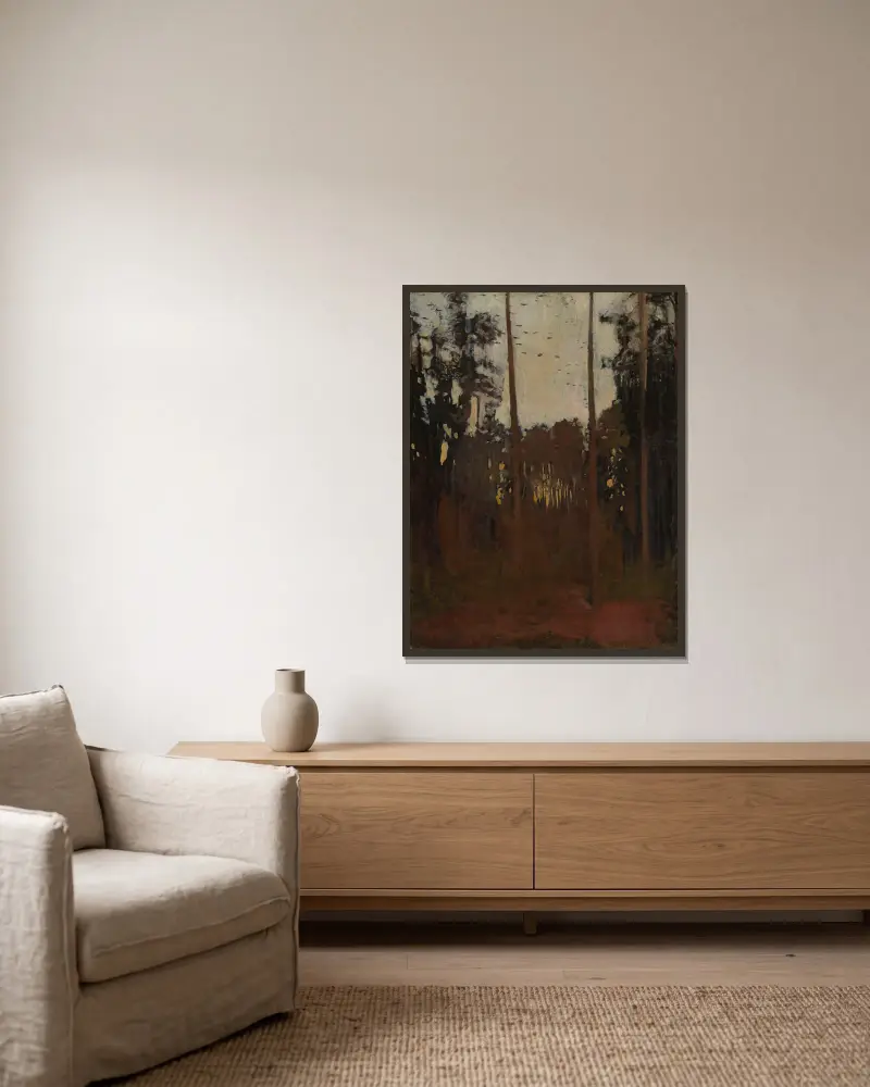 Study for ‘Capercaillie’ av Jozef Chelmonski inramad på en vägg