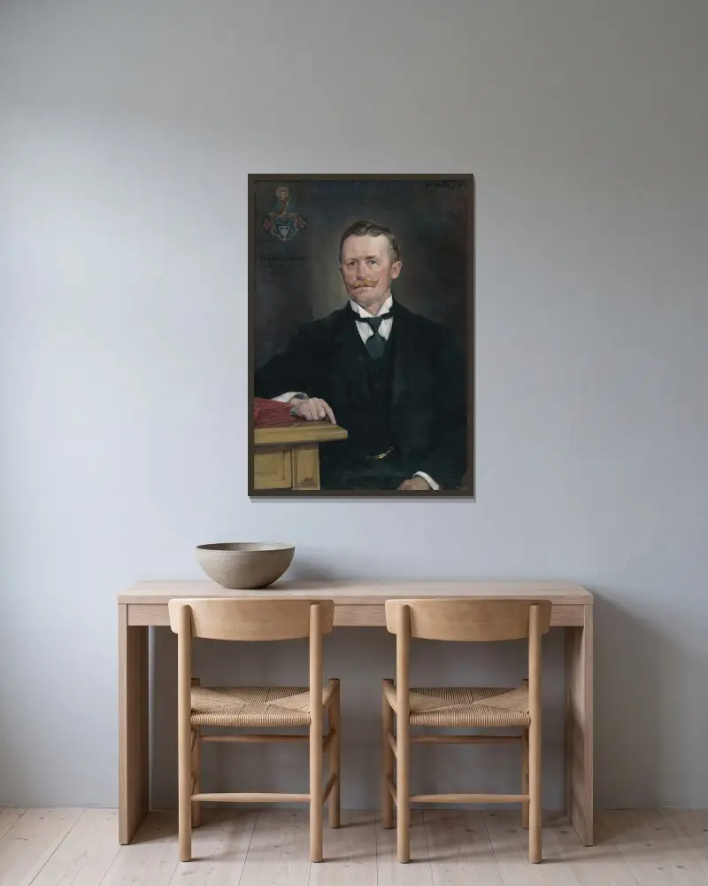 Cornel Folgens av Jozef Hanula inramad på en vägg