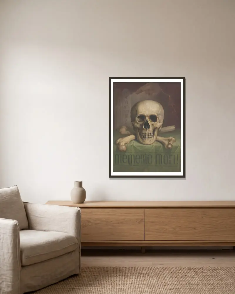 Memento mori, Jozef Hanula v rámu na stěně