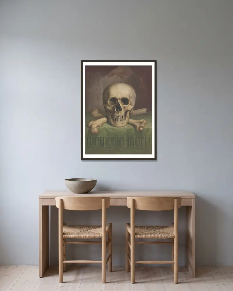 Memento mori, Jozef Hanula v rámu na stěně
