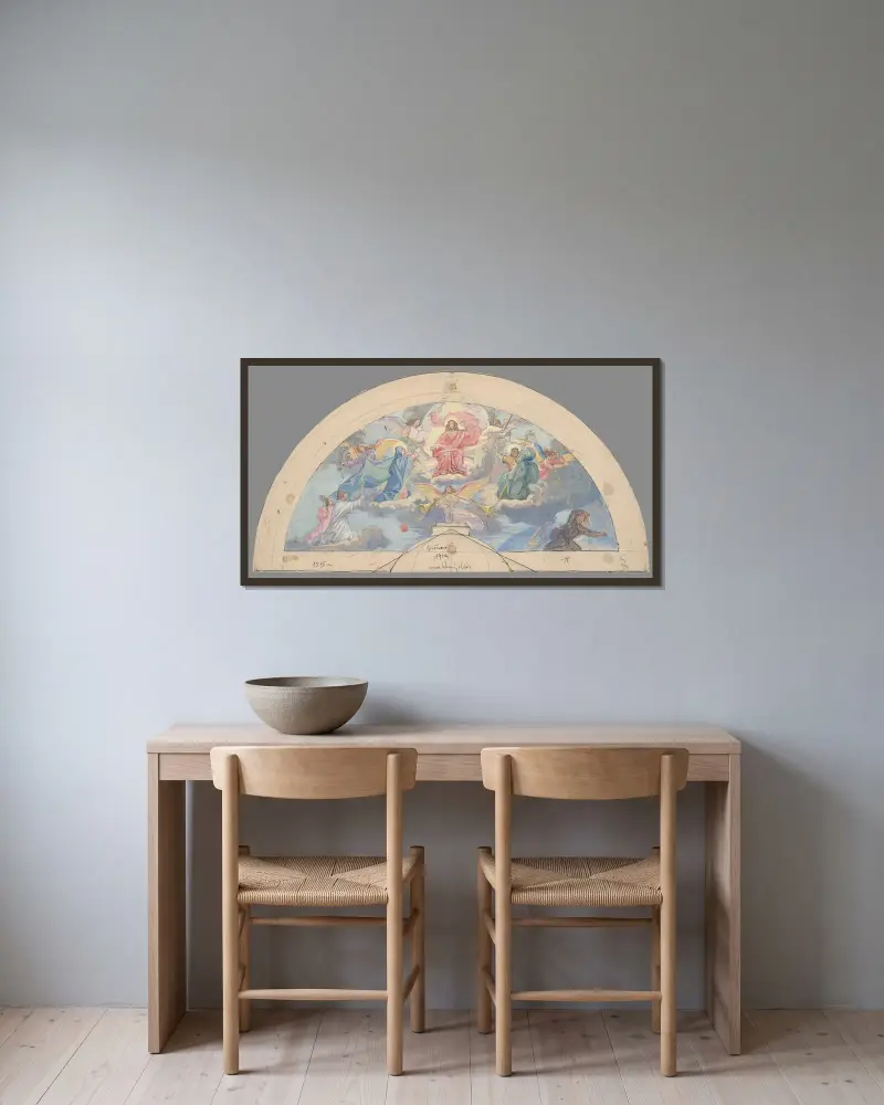 Den yttersta domen av Jozef Hanula inramad på en vägg