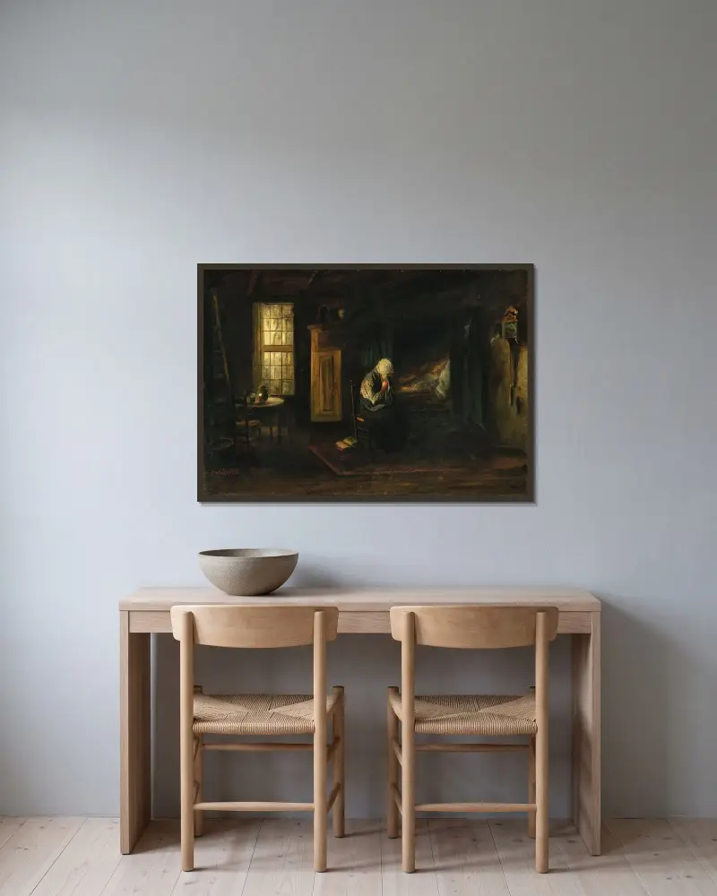 Widmung von Jozef Israëls gerahmt an einer Wand