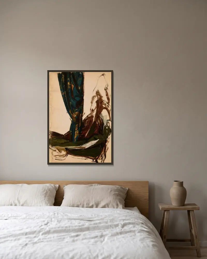 Quinns Gewand und ein Vorhang. Studien zum Gemälde ‚Der Eid der Königin Jadwiga‘ von Józef Simmler gerahmt an einer Wand