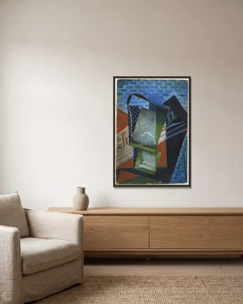 Abstraction von Juan Gris gerahmt an einer Wand