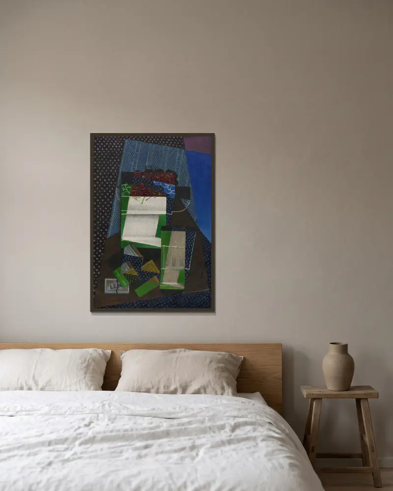 Körsbär av Juan Gris inramad på en vägg