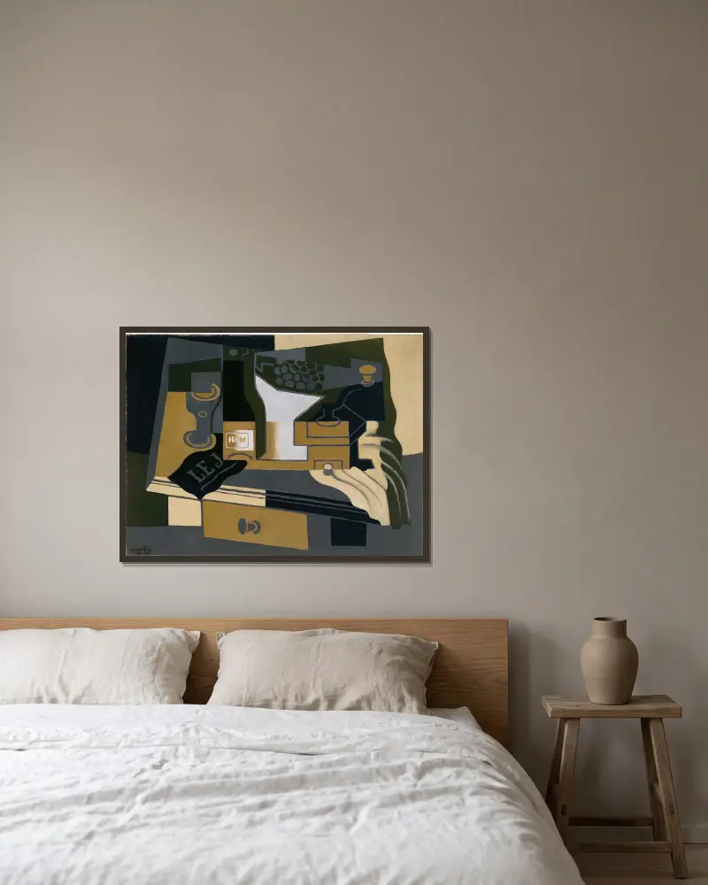 Kávomlýnek, Juan Gris v rámu na stěně