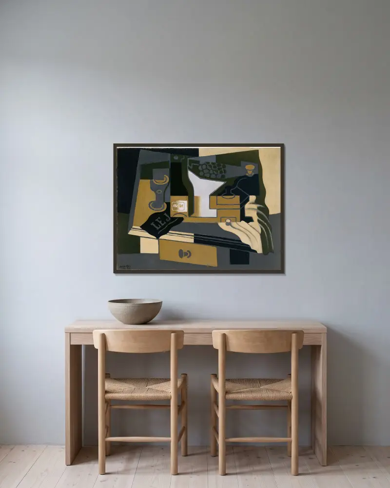 Kávomlýnek, Juan Gris v rámu na stěně