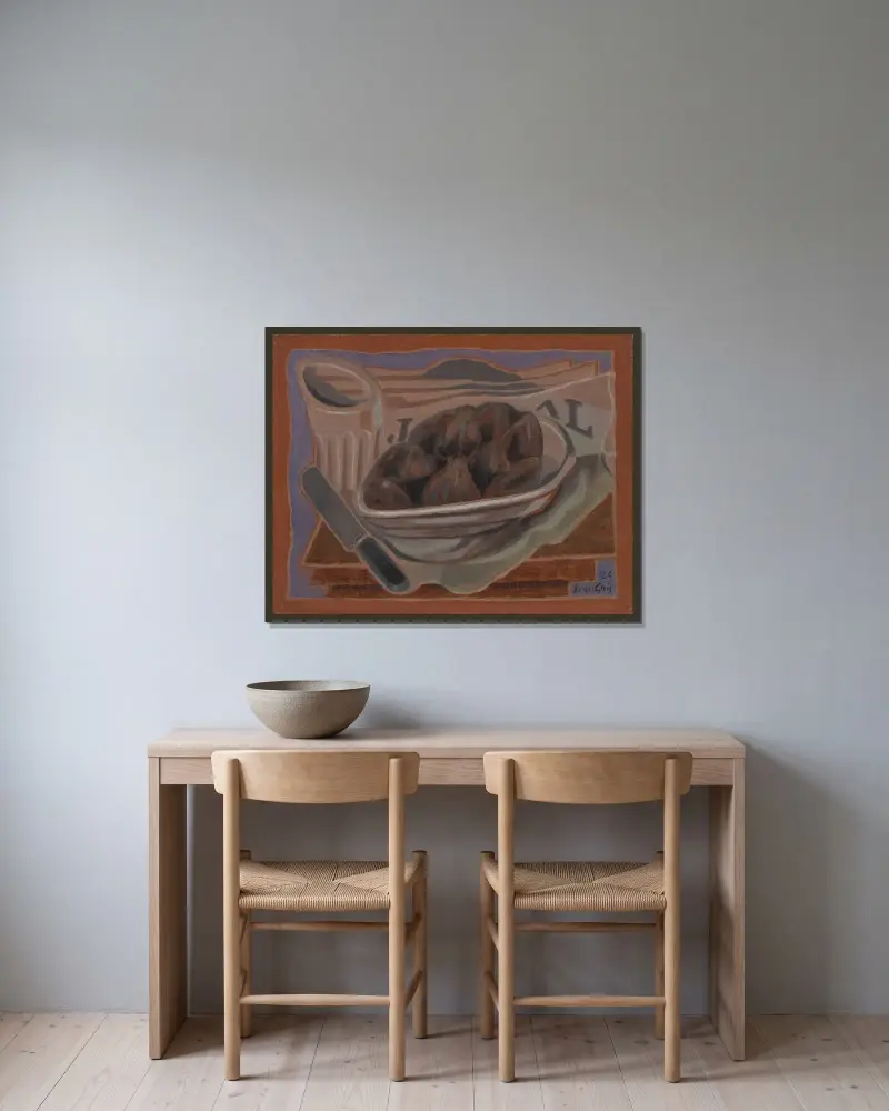 Fikonen av Juan Gris inramad på en vägg