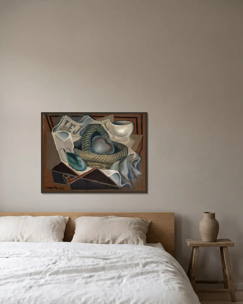Kosz, Juan Gris w ramie na ścianie