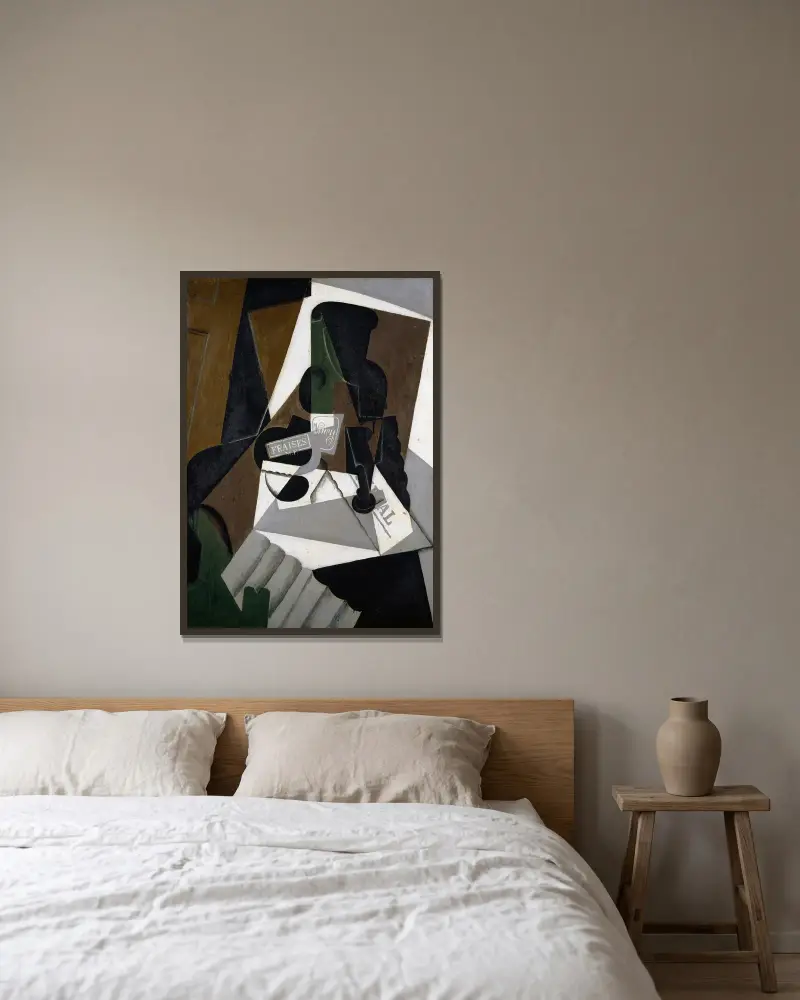 Burk med jordgubbssylt av Juan Gris inramad på en vägg