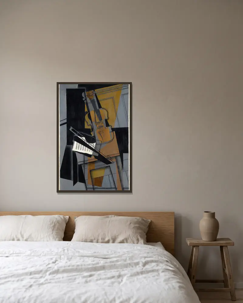 Die Violine von Juan Gris gerahmt an einer Wand