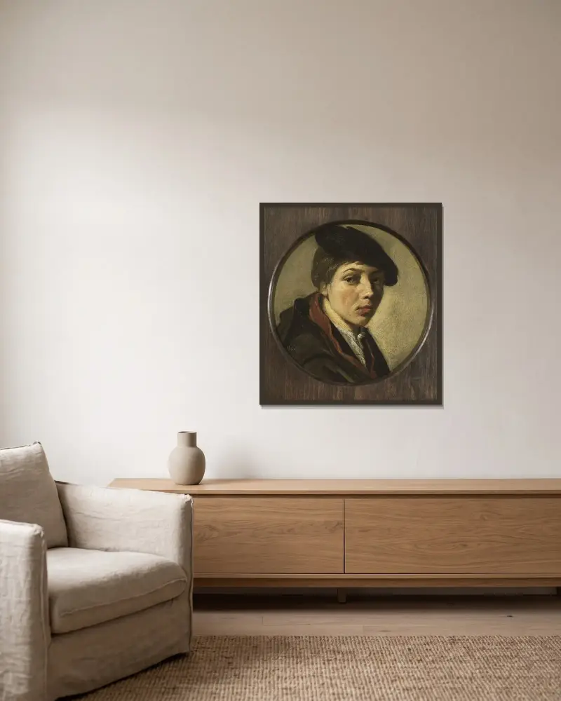 Portrait of a Boy av Judith Leyster inramad på en vägg