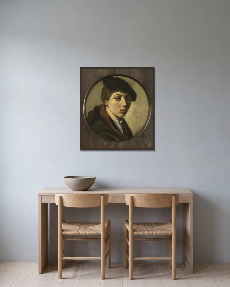 Portrait of a Boy av Judith Leyster inramad på en vägg
