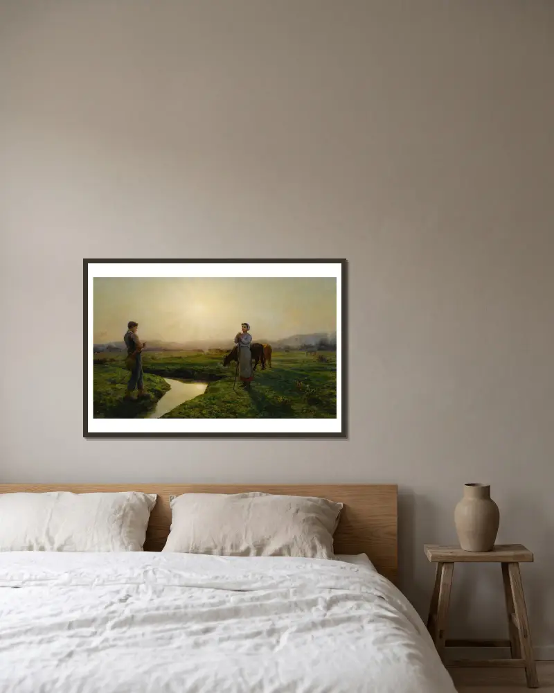 Poranek, Jules Breton w ramie na ścianie