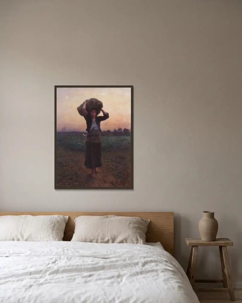Hvězda pastýřky, Jules Breton v rámu na stěně