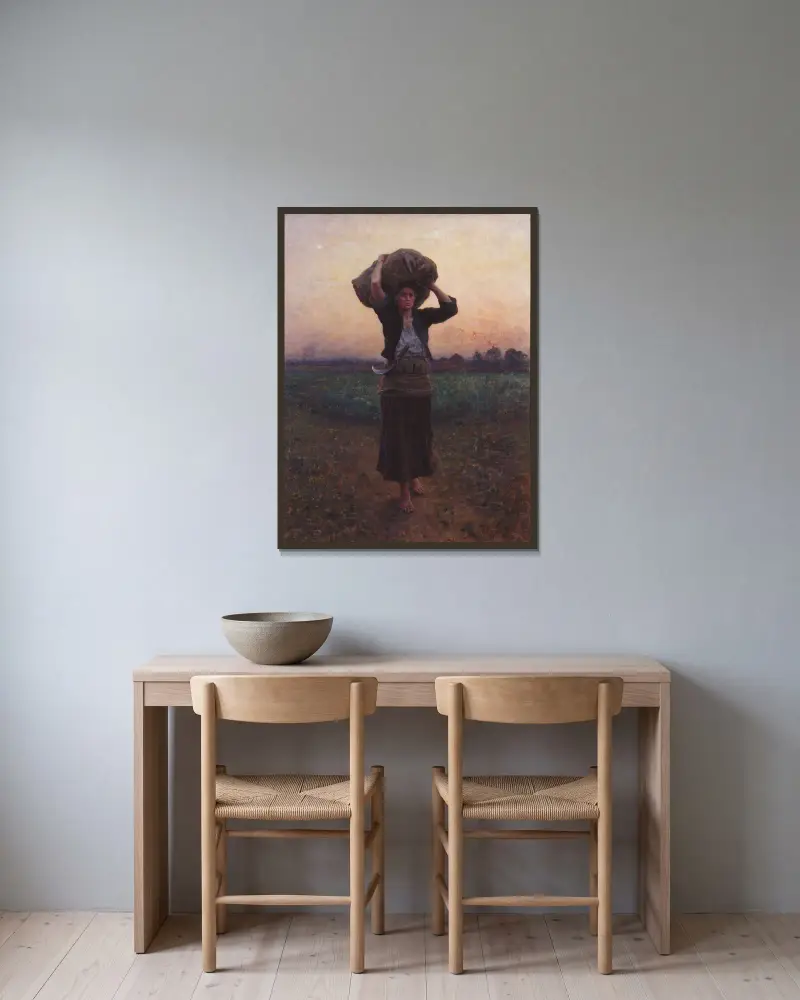 Hvězda pastýřky, Jules Breton v rámu na stěně