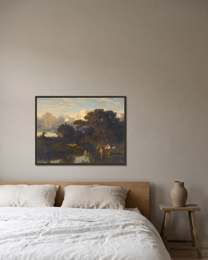 Koupající se ženy, Jules Dupré v rámu na stěně