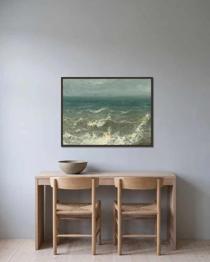 Pleine Mer von Jules Dupré gerahmt an einer Wand