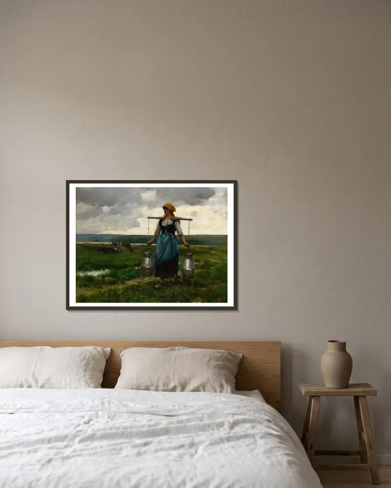 Mjölkbäraren, Jules Dupré v rámu na stěně