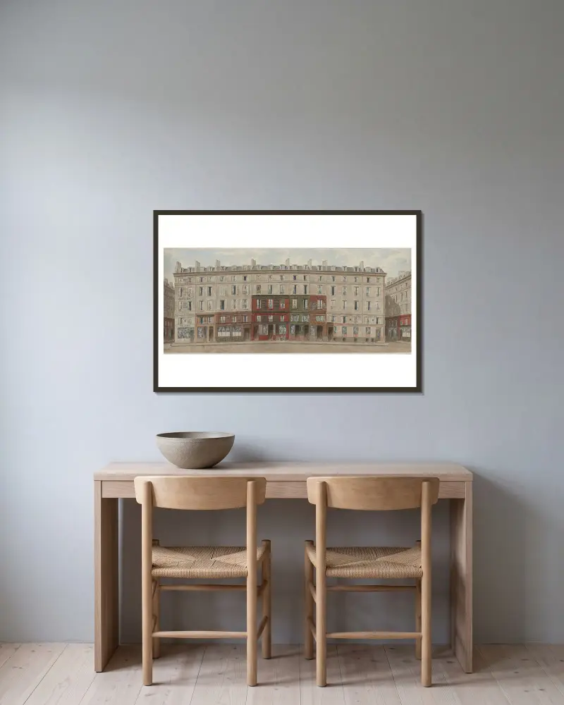 Numéros 15 à 27 rue de Viarmes, 1er arrondissement av Jules Gaildrau inramad på en vägg