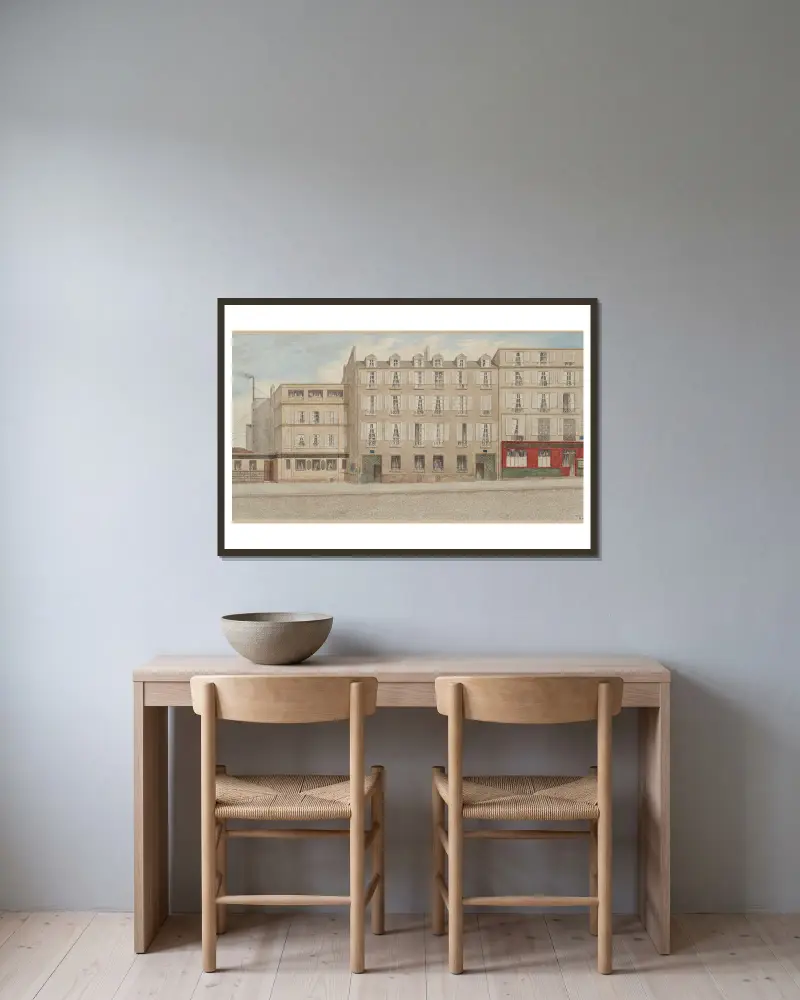 Numéros 29 à 35 rue Monsieur-le-Prince, 6ème arrondissement av Jules Gaildrau inramad på en vägg