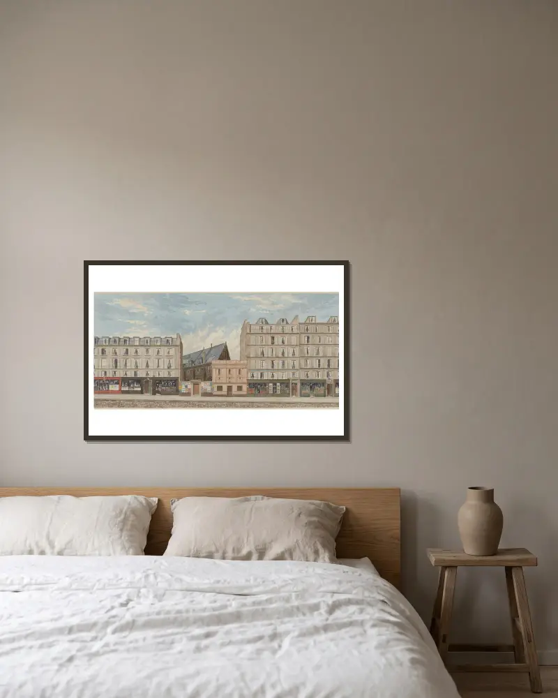 Nummer 4 bis 10 der Rue Racine, 6. Arrondissement von Jules Gaildrau gerahmt an einer Wand