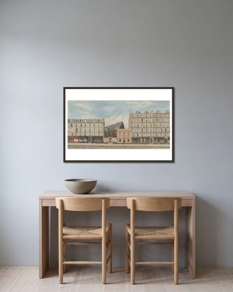 Nummer 4 bis 10 der Rue Racine, 6. Arrondissement von Jules Gaildrau gerahmt an einer Wand