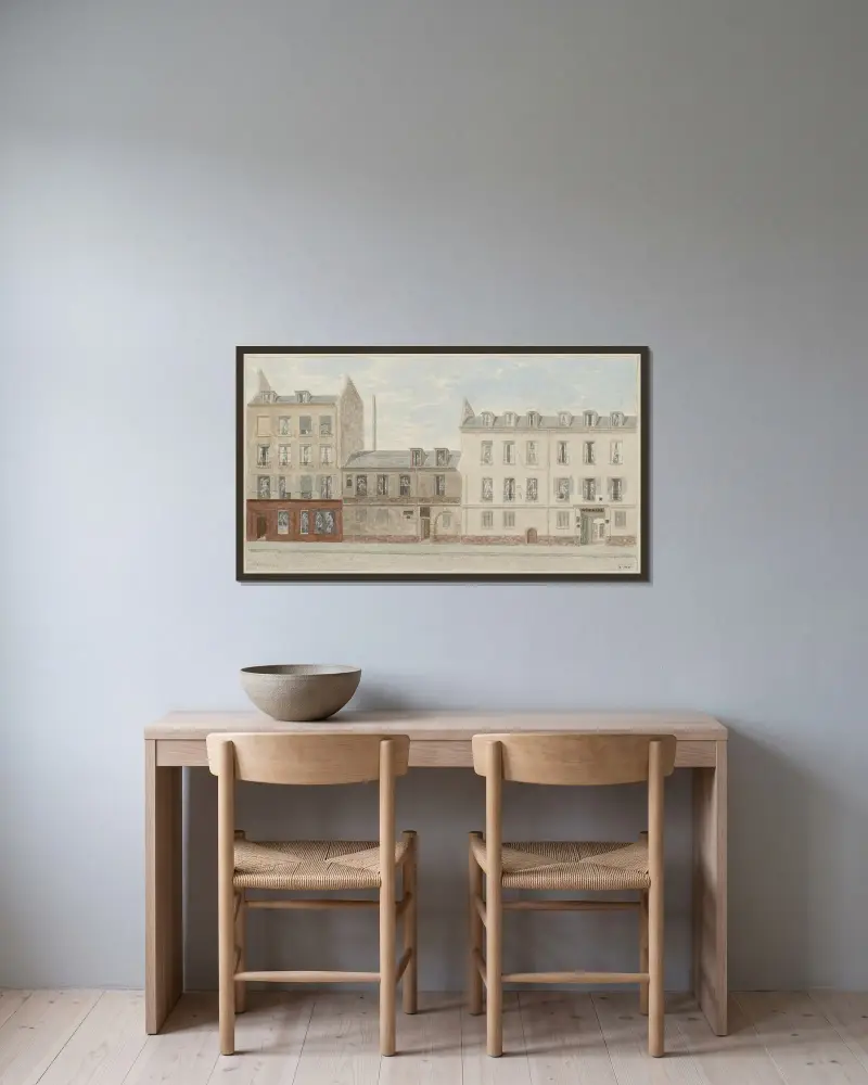 Numéros 6 à 10 rue des Poitevins, 6ème arrondissement av Jules Gaildrau inramad på en vägg
