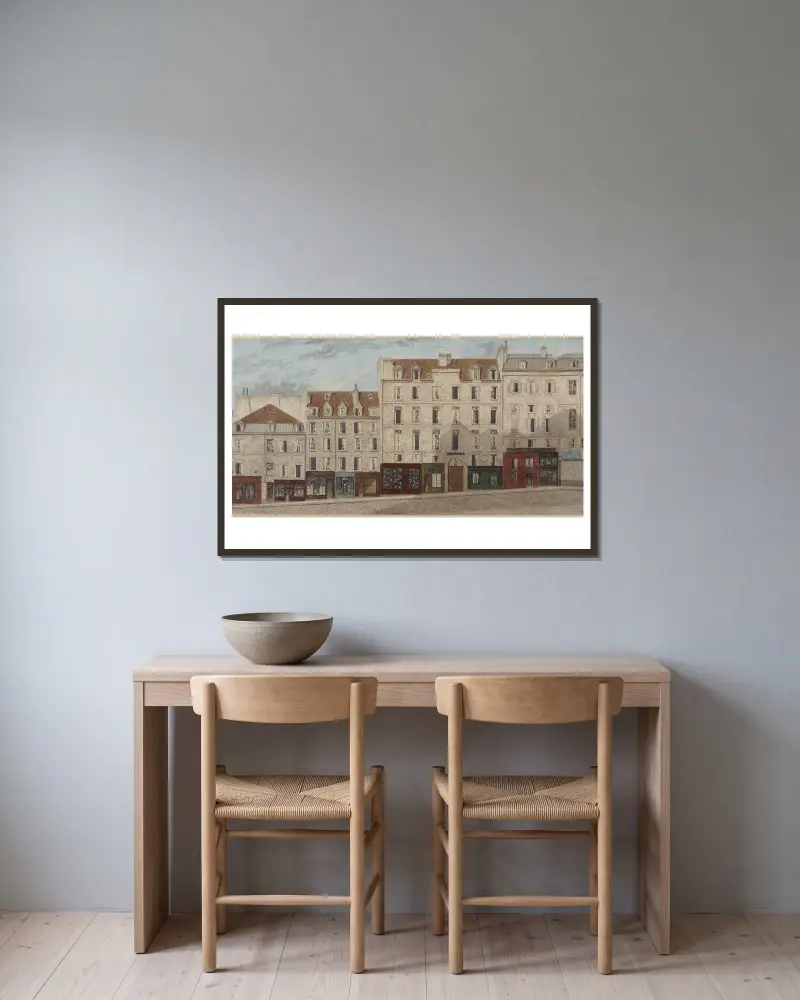 Numéros 7 à 15 rue Pagevin (actuelle rue du Coq-Héron), 1er arrondissement av Jules Gaildrau inramad på en vägg