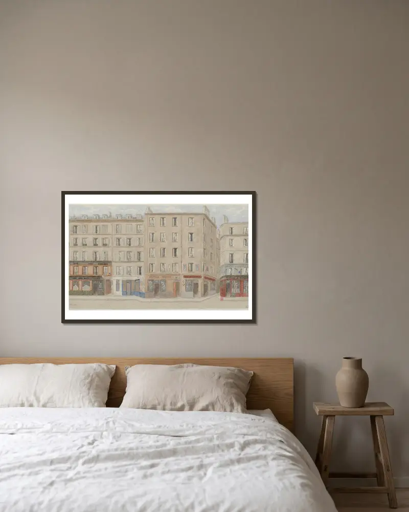 Rue Beaubourg Nº16 à 20, 4ème arrondissement av Jules Gaildrau inramad på en vägg