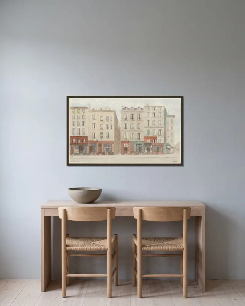 Rue Beaubourg Nº22 à 28, 3ème arrondissement av Jules Gaildrau inramad på en vägg