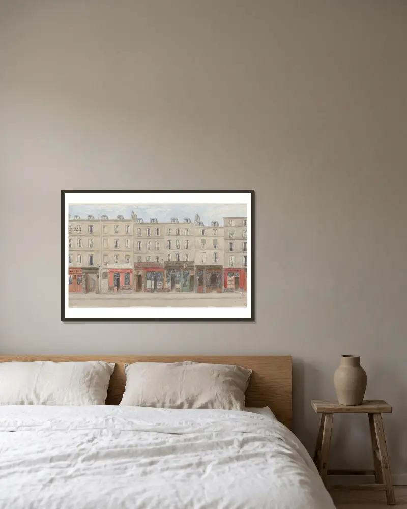 Rue Beaubourg Nº30 à 36, 3ème arrondissement av Jules Gaildrau inramad på en vägg