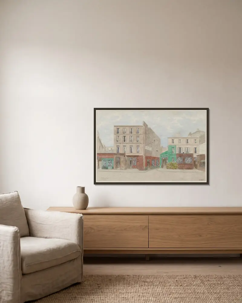 Rue Beaubourg nº31 à 35, 3ème arrondissement av Jules Gaildrau inramad på en vägg