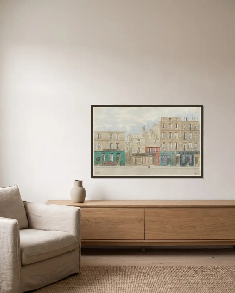 Rue Beaubourg Nº37 à 45, 3. Arrondissement von Jules Gaildrau gerahmt an einer Wand