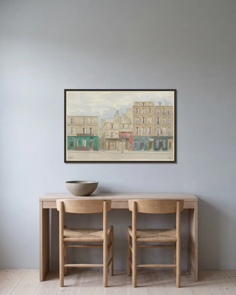 Rue Beaubourg Nº37 à 45, 3. Arrondissement von Jules Gaildrau gerahmt an einer Wand
